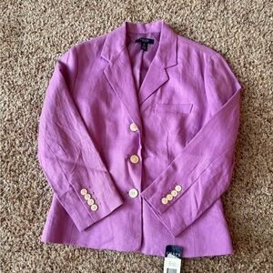 GAP Women's Purple Blazer with Button Accents
